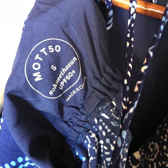 MOTT 50 Fitz Blue Fringe Long Sleeve Layer Romper - Picture 5 of 6